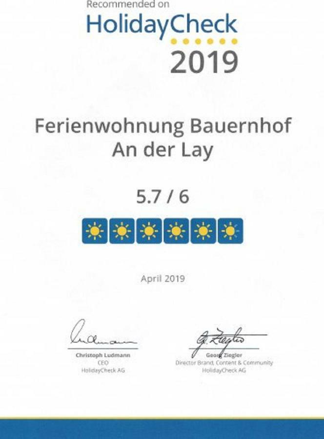 Ferienhof An Der Lay Kerpen  ภายนอก รูปภาพ
